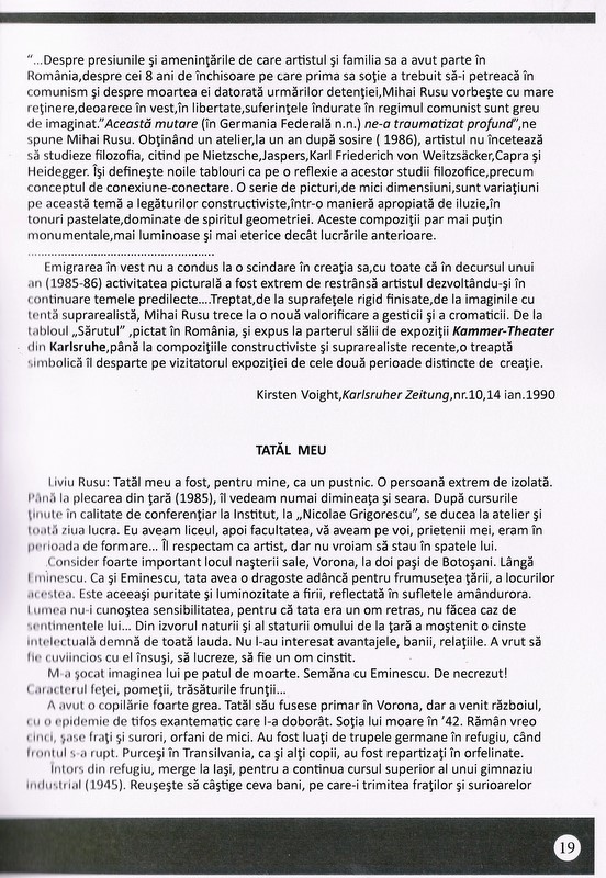 MIHAI RUSU - Catalog expozitie "Contact cu tacerea" 28.11.2013-01.02.2014 Galeria Dialog, pag. 20
