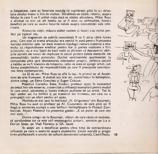 Pagini din Album MIHAI RUSU de Liviu H. Oprescu, Ed. Meridiane, 1984 pag. 10