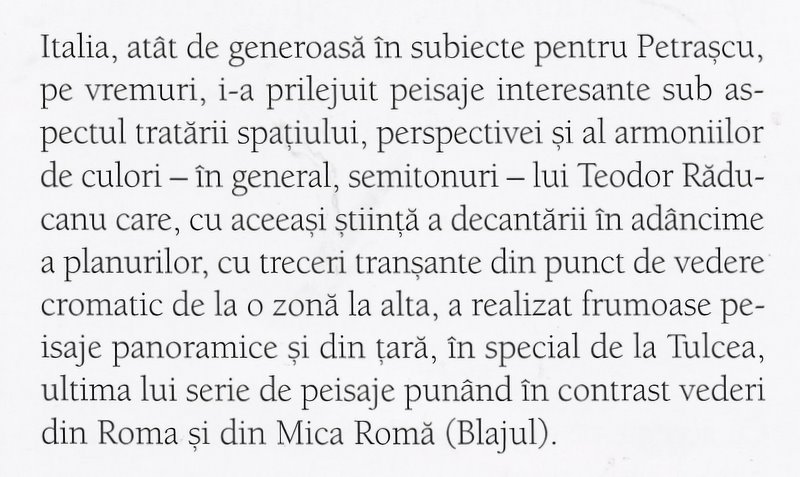 Teodor RADUCAN in "Arta românească de la origini până in prezent" de Vasile Florea, Ed. Litera, 2016, pag.713