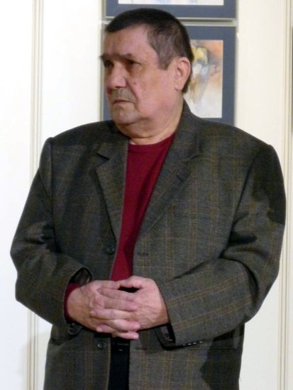 Nicolae SAFTOIU la expozitia sa de la Galeria Dialog la 23 febr 2010 