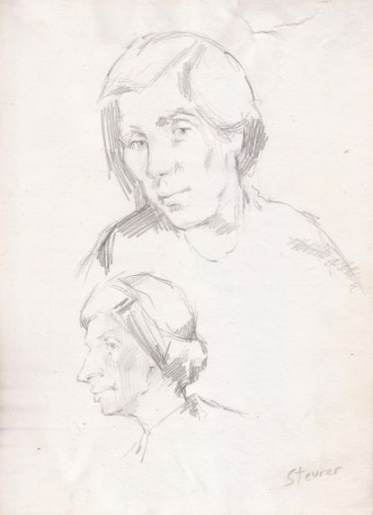 Josef Franz STEURER - "Portretul sotiei, pictor Maria CIURDEA STEURER"