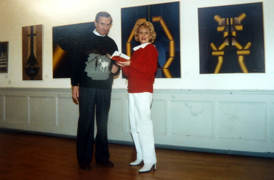 Mihai RUSU cu sotia la expozitia personala din Karlsruhe in 1989