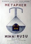 Afisul expozitiei personale Mihai RUSU de la Karlsruhe 1989