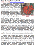 Auzit-aţi de un Jacques Hérold? Articol publicat pe site-ul BURSA On Line, ediţia din 20.01.2012