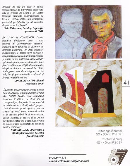 Costin NEAMTU in Album Expozitia 50 ani de la absolvirea Institutului de Arta Plastice "Nicolae Grigorescu" Bucuresti-
