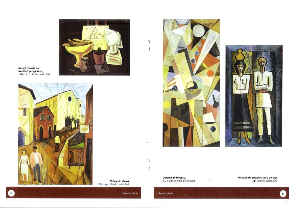Catalog expozitie "Centenar A. COJAN, E. DRAGUTESCU, Al. TIPOIA" la Galeria Dialog 2014 pag. 14-15