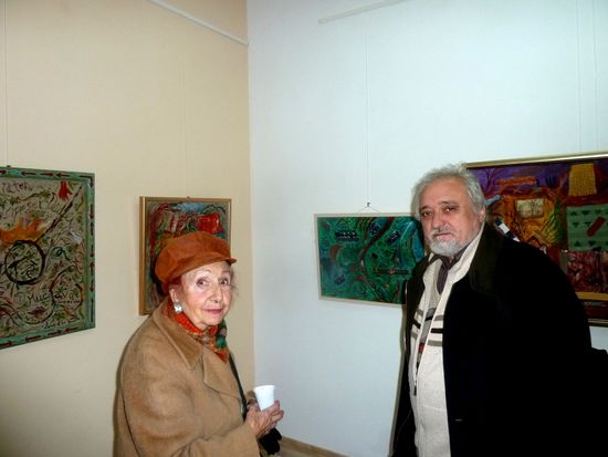 Michaela Nica Craciun si Minu Movila la expozitia Daniel Craciun de la Galeria EriCrisArt in 5 dec 2017