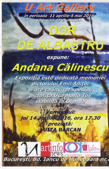 Andana CALINESCU - Pliant expozitie U Art Gallery 2016