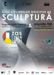 Afis expozitie "Zilele Atelierelor Deschise de Sculptură", Ediția a 3-a, aprilie 2019, la Teatrul National Bucuresti 