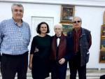 La vernisajul expozitiei Vasile Parizescu de la CMNB cu colectionarii Ionete si av. Arcadia Hinescu