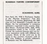 Aurel ACASADREI in PICTORI ROMANI CONTEMPORANI de UAP din RSR, Ed. Artis, 1989 pag. 202