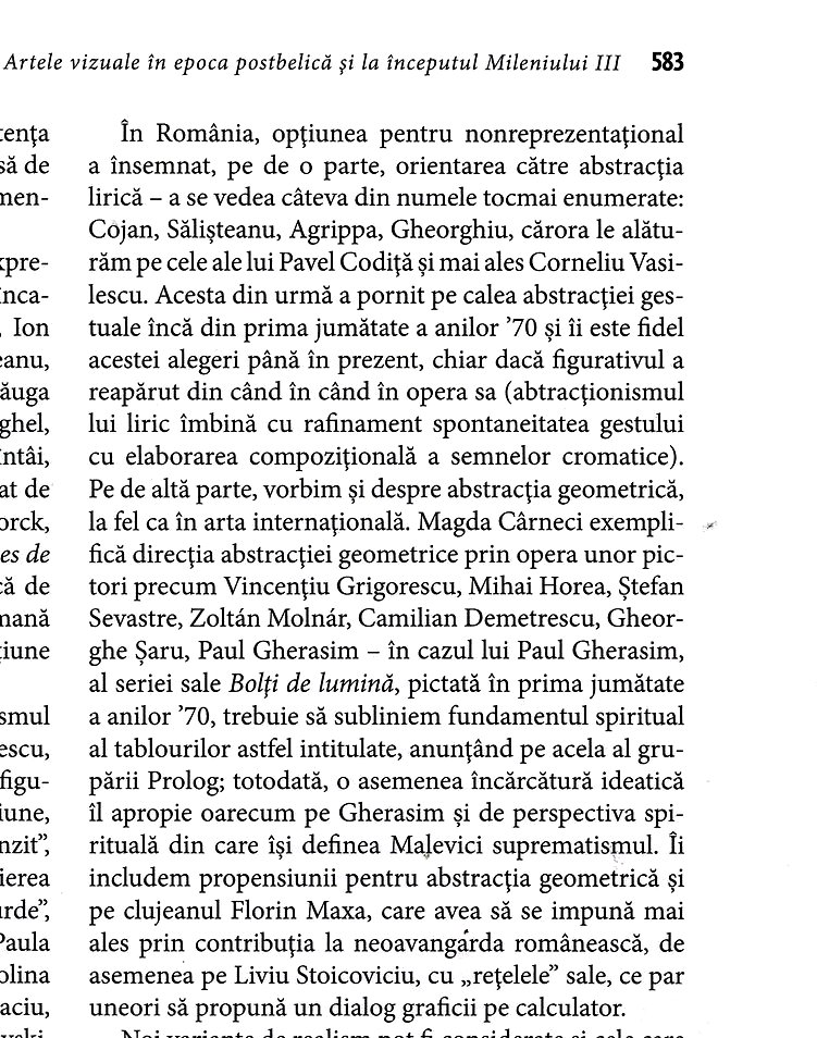 Florin MAXA la pag. 583 din vol. II "ARTA din Romania. Din preistorie in contemporanitate"