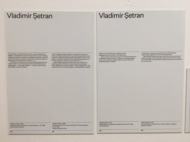 Imagine cu lucrari de Vladimir SETRAN din expozitia "24 de argumente" de la MNAR 2019