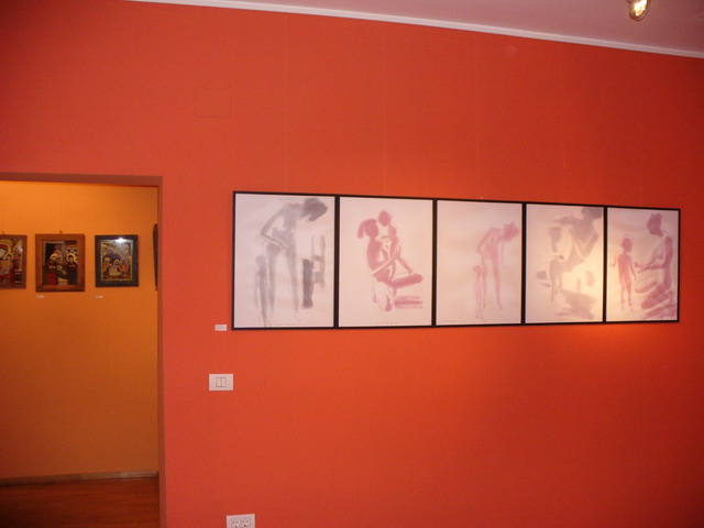 Imagine din expozitia Vladimir SETRAN "Mama-copil de la Sacru la uman" de la Galeria Veroniki-Art 2008