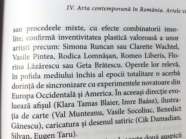 Facsimil din volumul Academia Română - "ARTA DIN ROMÂNIA Din preistorie in contemporaneitate" referitor si la Clarette