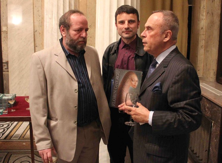 Florin Ghergu cu Mihai Covaci si Radu Boroianu la Ambasada Belgiei din Bucuresti 2012