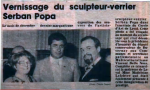 articol din ziar canadian despre artistul sticlar Serban Popa
