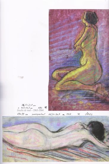Studii de Nud în pastel reproduse in Albumul Alexandru Cebuc „Rodica Anca MARINESCU” Ed. ARC2000, 2012 la pagina 53
