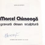 Marcel CHIRNOAGĂ - Catalog expozitie Sala Dalles 1980 pag 1 cu autograf