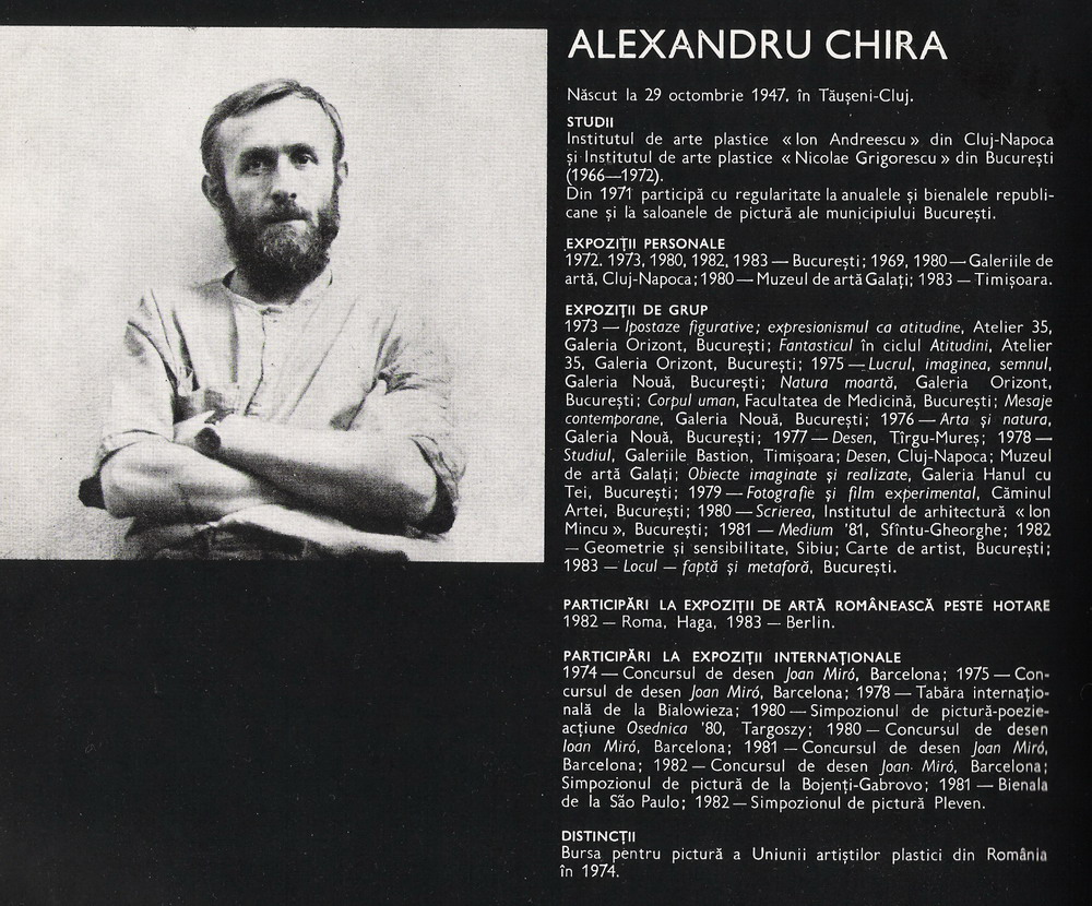 CHIRA ALEXANDRU - C.V. din Albumul 13 PICTORI ROMANI CONTEMPORANI de Alexandra Titu