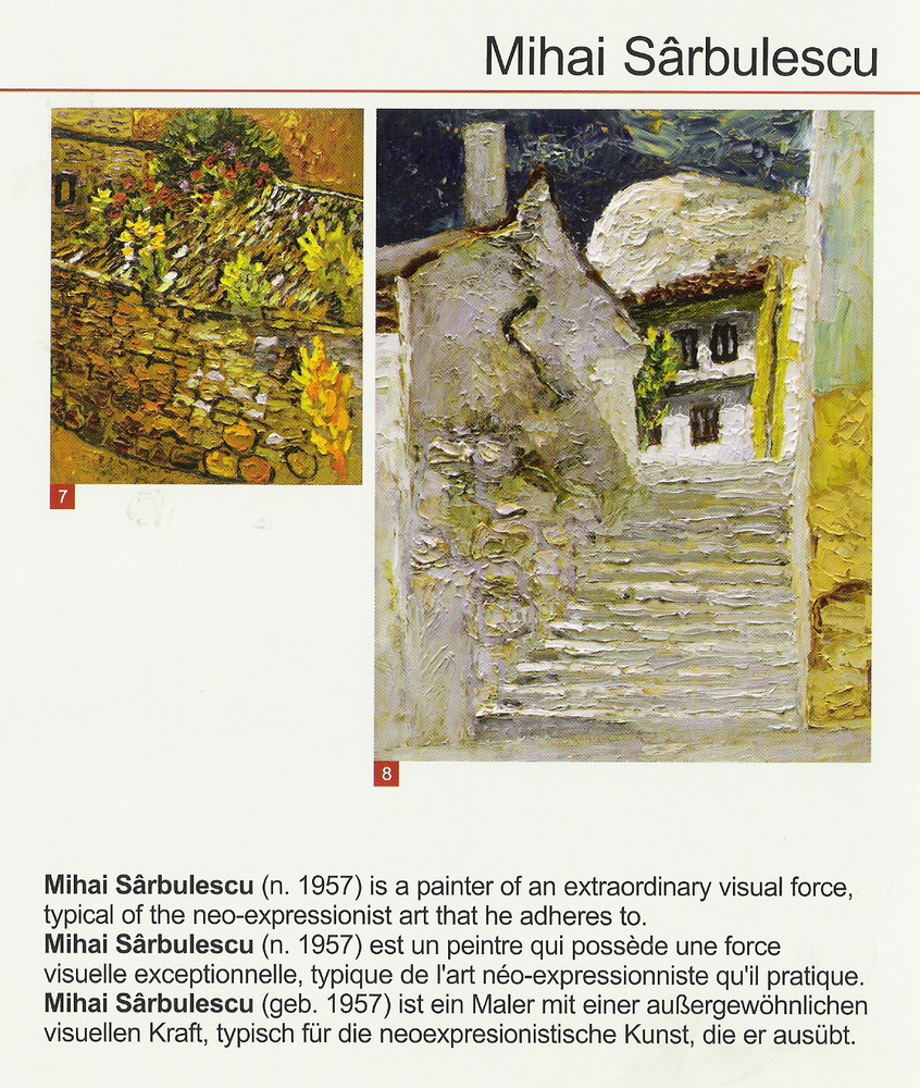 MIHAI SARBULESCU - facsimil din Catalogul EUROPART GENEVE 2008 al ELITE ART GALLERY