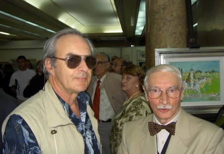 Presedintele Societatii Colectionarilor de Arta din Romania SCAR dl.VASILE PARIZESCU si colectionarul Patzelt K. la CMNB 2007