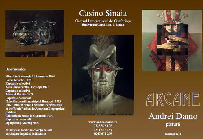 Afis Expozitie ANDREI DAMO la Casino Sinaia noiembrie 2010