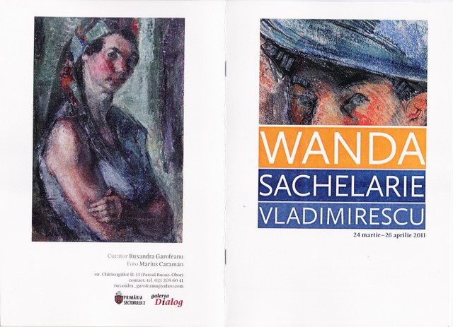 Coperta Catalog Expozitie "Autoportrete de Wanda Sachelarie Vladimirescu" Galeria Dialog 2011