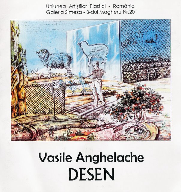 VASILE ANGHELACHE - Coperta pliantului Expozitiei DESEN de la Galeria Simeza, 2008