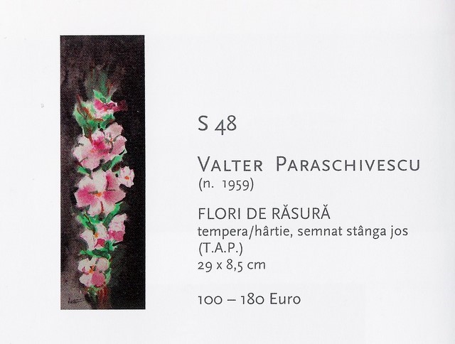 Valter Paraschivescu in Catalogul licitatiei Goldart din februarie 2012