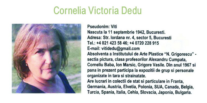 DEDU CORNELIA VICTORIA - C.V. din Catalogul Expozitiei Galeria Simeza iunie 2007