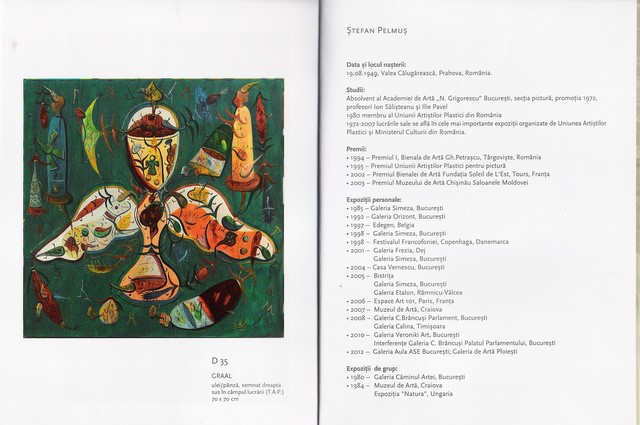 CV in Catalogul expozitiei de pictura STEFAN PELMUS de la Galeria Goldart - Hilton 5-22 iunie 2012 partea 1