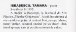 Isbasescu Tamara in "Lexicon critic si documentar sec. XV-XX" de Mircea Deac pag. 252