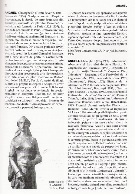 ANGHEL I. GHEORGHE - facsimil "Dictionar de arta moderna si contemporana", Constantin Prut, Ed. Univers enciclopedic