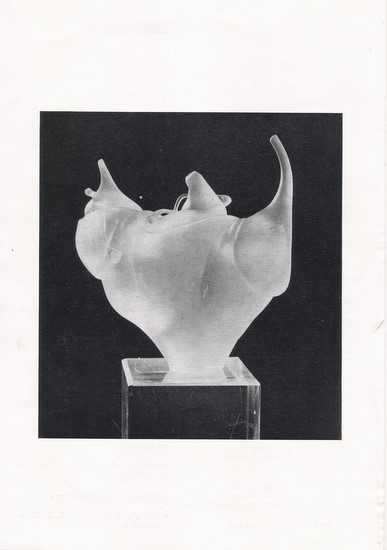 Sculptura in sticla de Mircea DANEASA in Catalog expozitie 1987