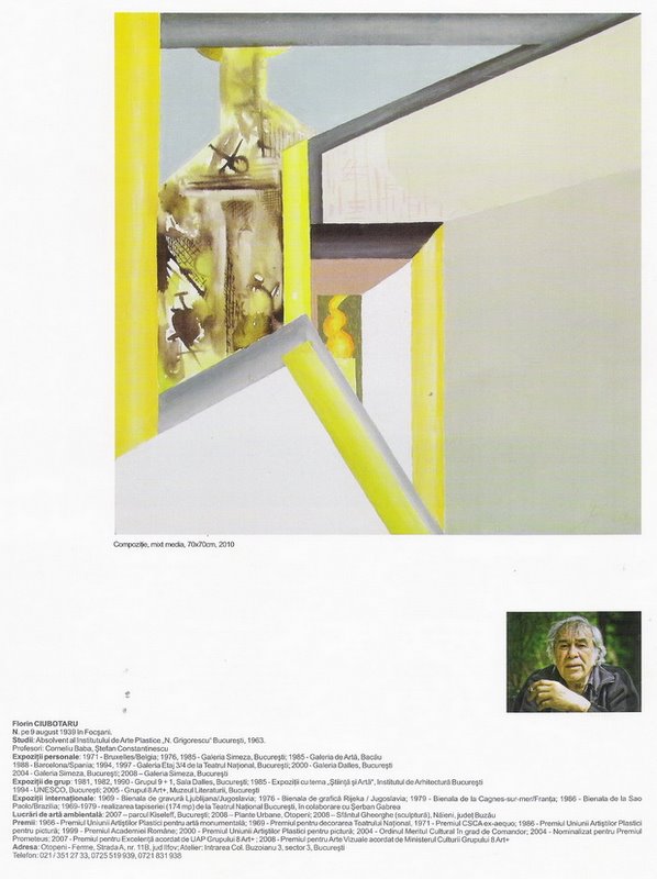 facsimil din Catalogul Expozitiei "abstract" de la Galeriile de arta Focsani Vrancea oct 2010