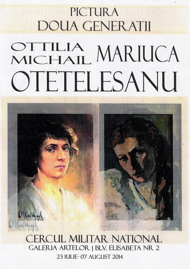 Afisul expozitiei Mariuca Otetelesanu de la Cercul Militar National Bucuresti 2014