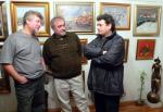 Pictorii Toni Stanciu, Minu Movila si Ion Mazilu in 18 dec 2008