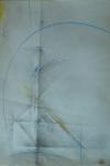 Aurel ACASANDREI - "Coloana de acoperis", creioane colorate pe carton, 50x35 cm 41-1