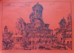 DRAGOS MORARESCU - 18 "Mănăstirea Antim",  litografie D/20