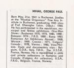 George Paul MIHAIL in PICTORI ROMANI CONTEMPORANI de UAP din RSR, Ed. Artis, 1989 pag. 218