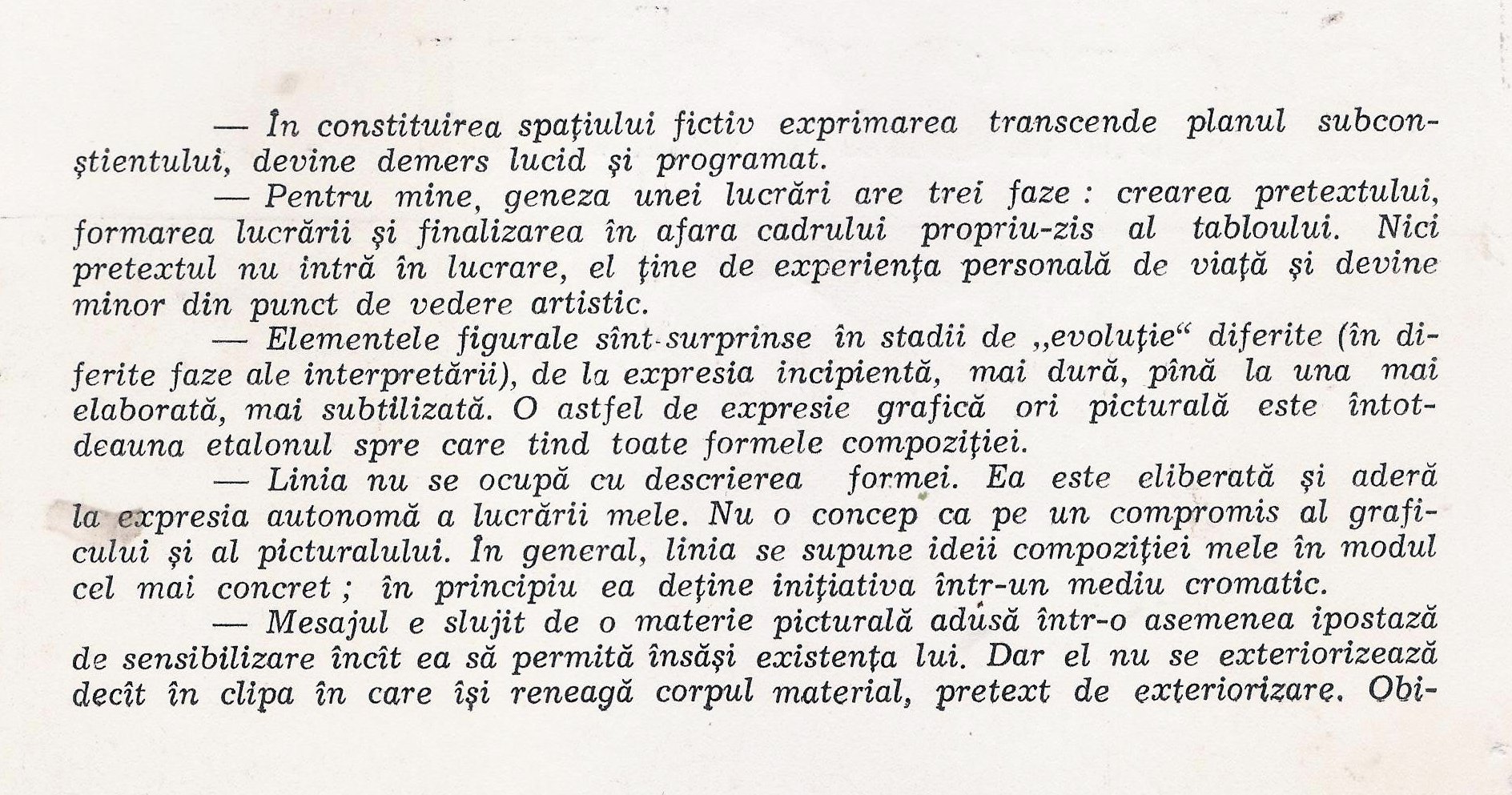 Alexandru CHIRA in Catalog expozitie Kalinderu 1972 pag. 2