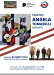 Afiș expozitie Angela TOMASELLI - Eveniment găzduit de Asociația AVV din HĂRMAN (Brasov), 2023