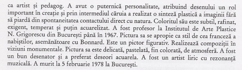 BOGDAN Catul - facsimil din "250 pictori romani 1890-1945", Mircea Deac, Ed.MEDRO 2003 pag.117