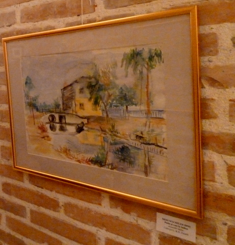 Tablou de Medi Wechsler Dinu la expozitia "Grafica in pictura romaneasca" de la Muzeul National Cotroceni 2012
